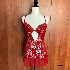 Dreamgirl Sexy Red Lace Baby Doll / Lingerie